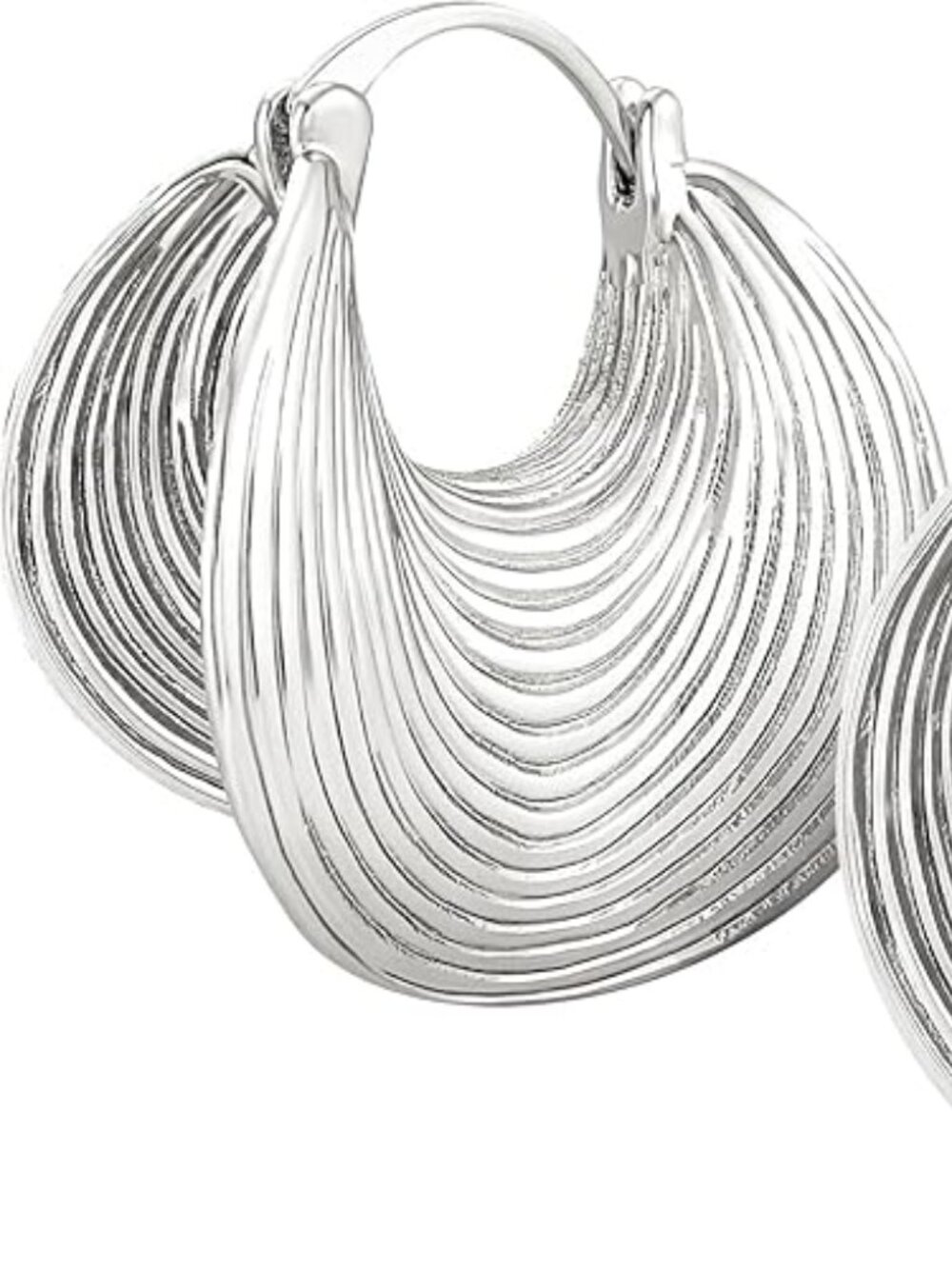 Silver Tone Statement Earrings Non Tarnish Hypoallergenic Chunky